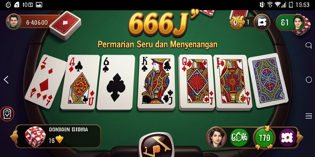Screenshot gameplay seru dari permainan Domino 666J.