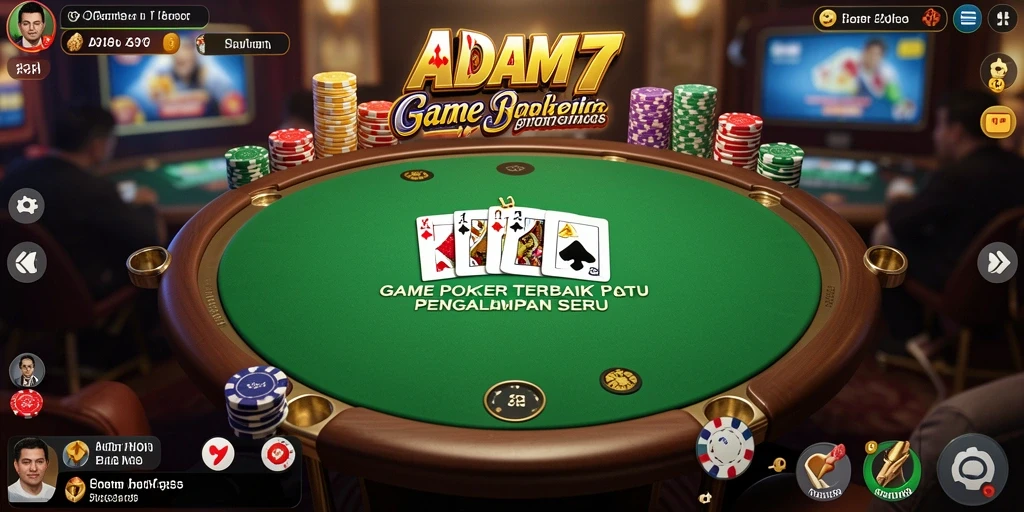 Tampilan gameplay Poker yang menarik di ADAM77.
