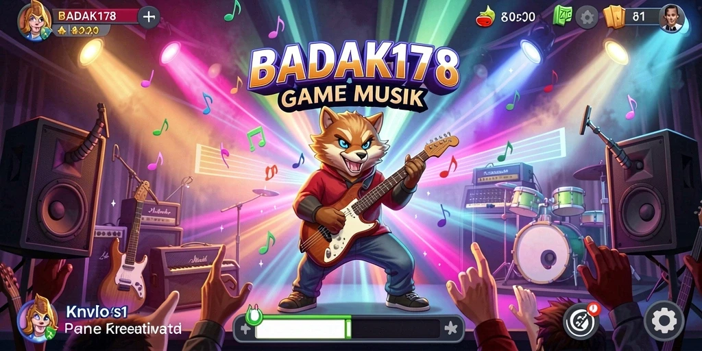 Screenshot gameplay BADAK178 menampilkan aksi permainan musik yang seru.