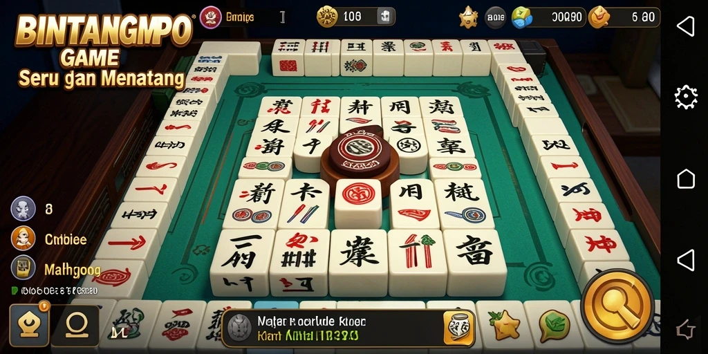 Screenshot dari gameplay Mahjong yang imersif di BINTANGMPO.