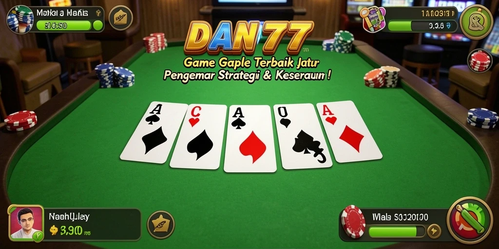 Gameplay seru Gaple dalam DAN777 yang penuh strategi.