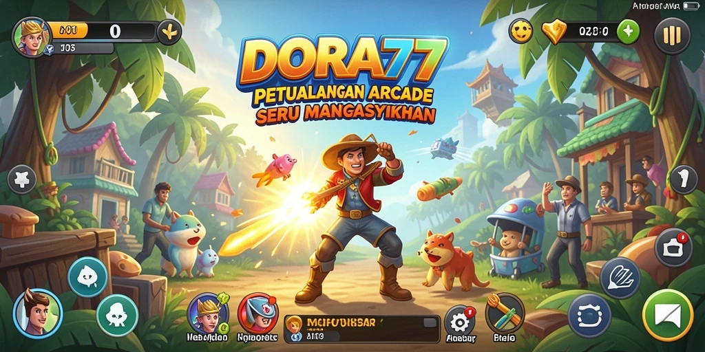 Tampilan gameplay DORA77 yang seru dan mengasyikkan di dunia arcade.
