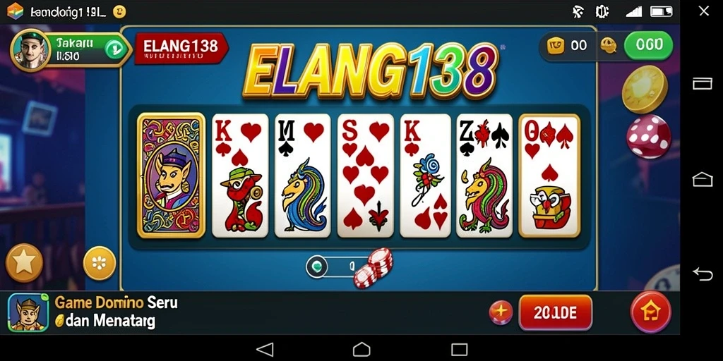 Tampilan gameplay seru dalam ELANG138 dengan berbagai mode permainan Domino.