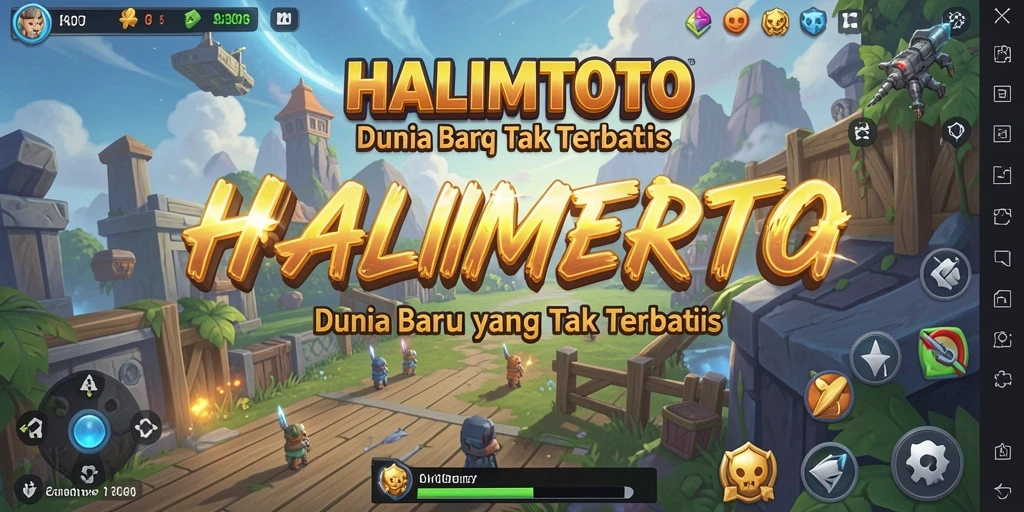Screenshot menampilkan aksi eksplorasi dalam game Open World HALIMTOTO.