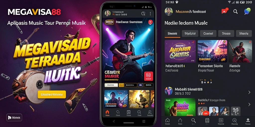 Screenshot utama MEGAVISA88 menampilkan gameplay musik yang seru.