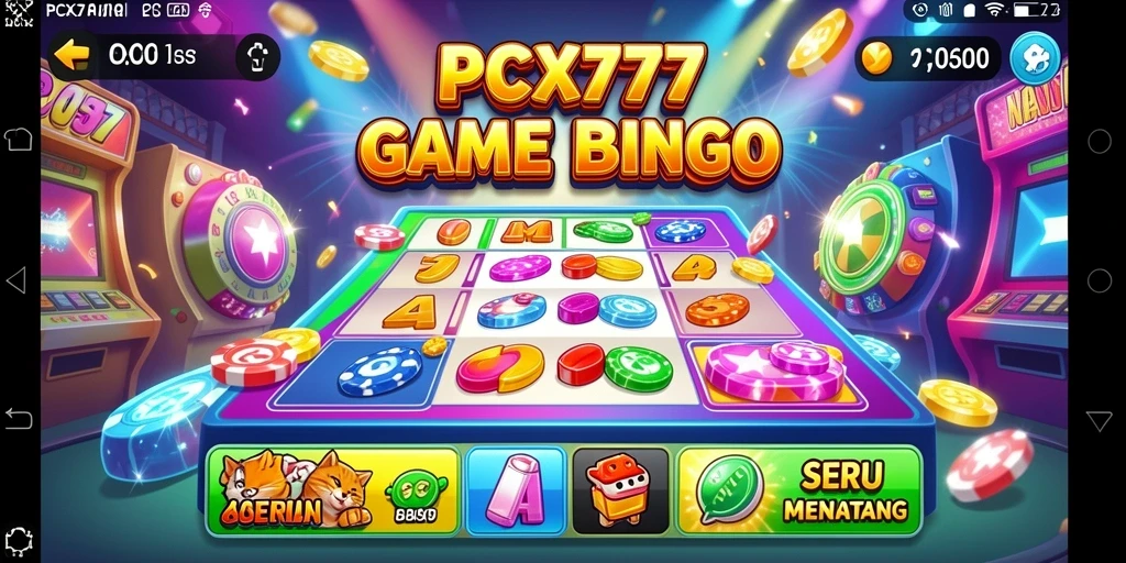 Screenshot utama yang menunjukkan serunya gameplay Bingo di PCX777.