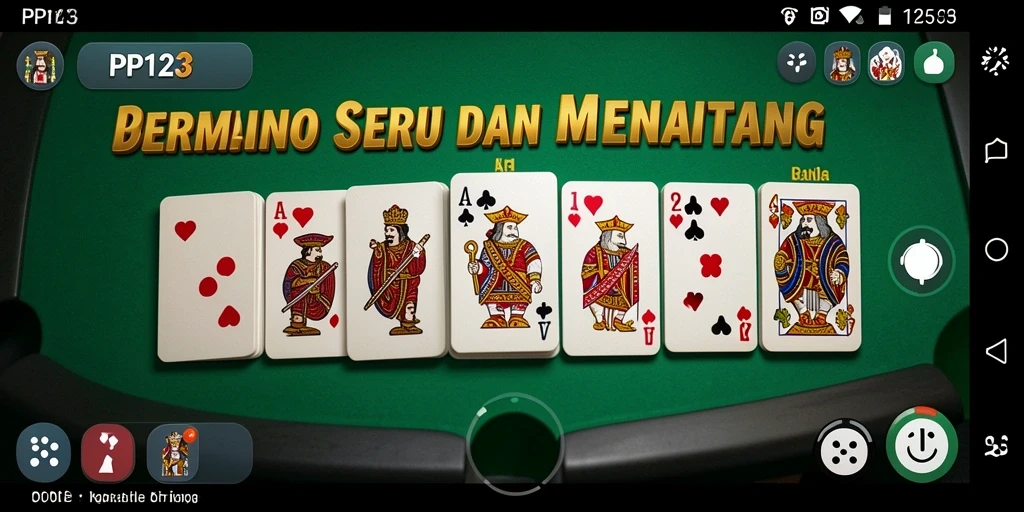 Tampilan permainan PP123 yang menarik dan interaktif dalam permainan domino.