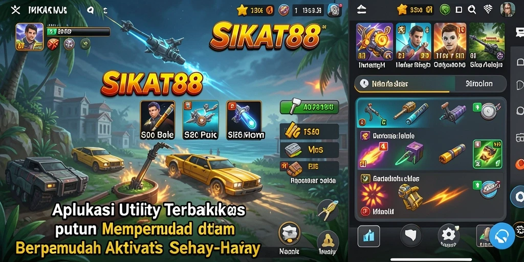 Tampilan utama SIKAT88 dengan berbagai fitur utility yang memudahkan pengguna.