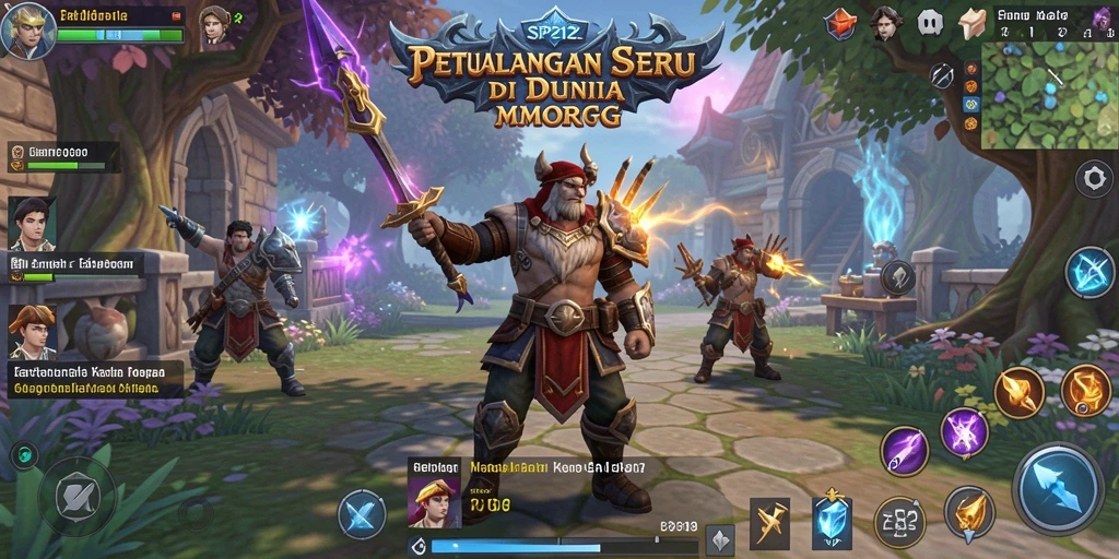 Tampilan seru dari gameplay SP212 dalam dunia MMORPG yang menakjubkan.
