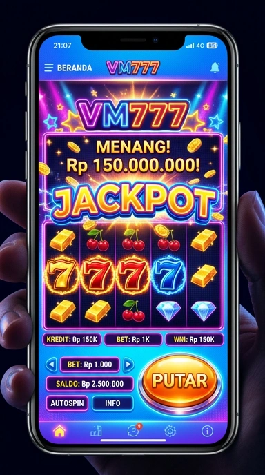 Tampilan antarmuka aplikasi vm777 yang ramah pengguna.